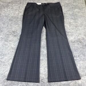 Body By Victoria Pants Women's 12 Short Dark Gray Pinstripe The Kate Fit‎ Y2K